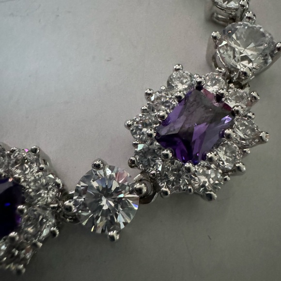 JACKIE KENNEDY SILVER BRACELET JBK TANZANITE & SILVER BRACELET BY CAMROSE KROSS - Picture 3 of 5